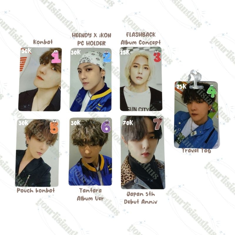 Photocard Donghyuk iKON Konbat Heendy holder Flashback Pouch Tantara Travel Tag U Japan Debut Anniv