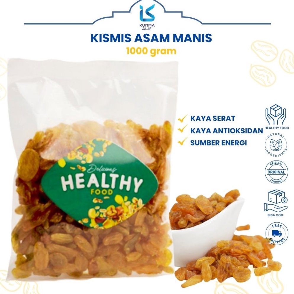 

Terlaris Kismis Asam Manis 1 Kg Golden Raisin Oleh Oleh Haji Umroh