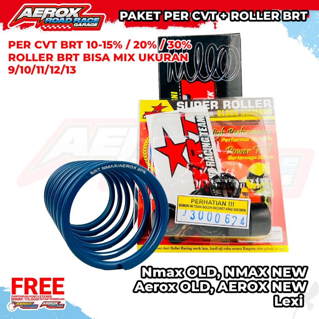 PAKET 2 IN 1 PER CVT BRT ROLLER BRT AEROX NMAX LEXI NEW AEROX NEW NMAX
