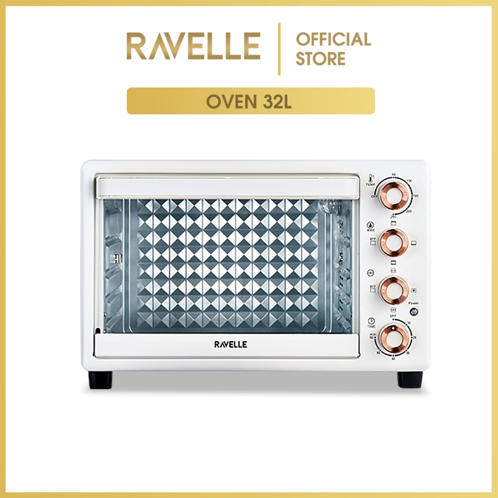 RAVELLE Electric Oven 32 Liter - Oven Listrik Low Watt - White Oven