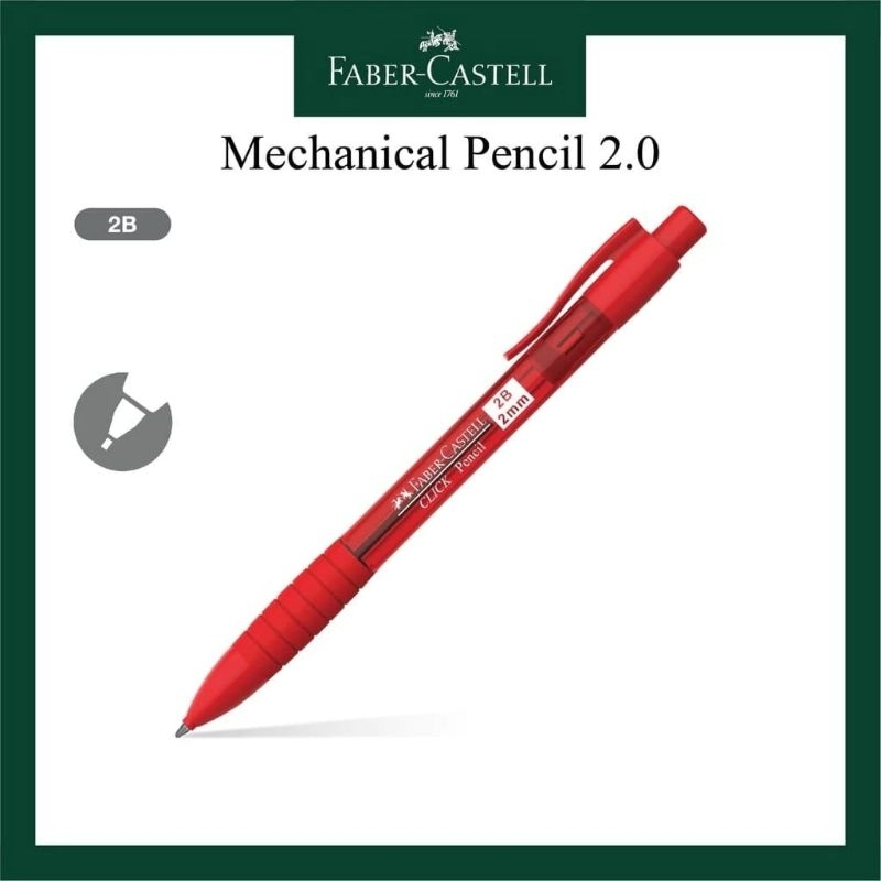 

Faber Castell Mechanical Pencil 2.0 2B Bar Red