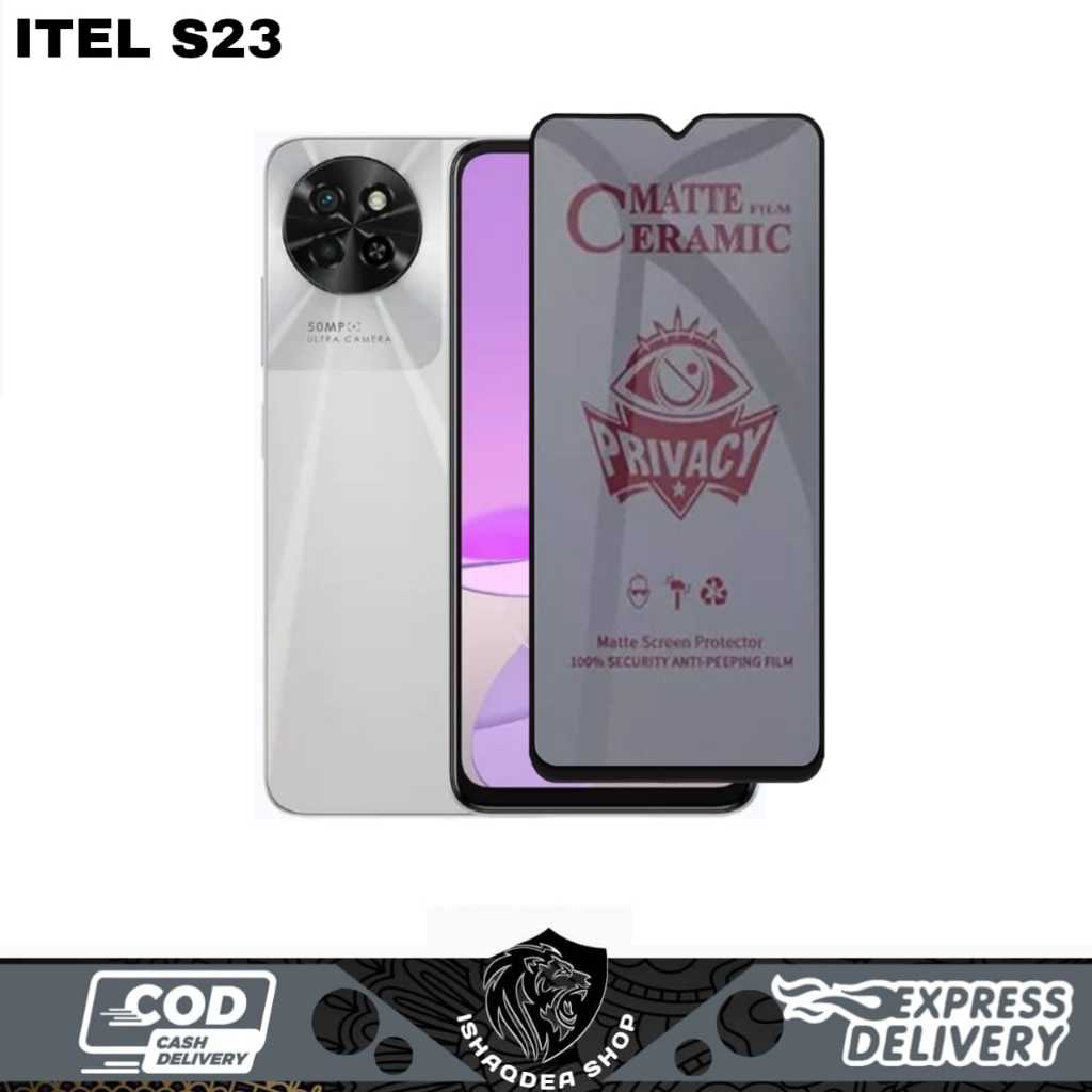 TEMPERED GLASS PRIVACY ITEL S23 4G A70 SCREEN PROTECTOR TEMPERED GLASS
