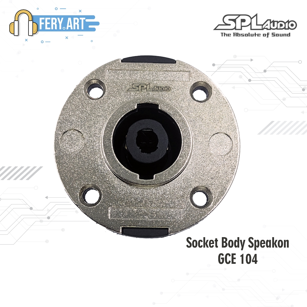 Soket Bodi Spikon Socket Speakon Body SPL Audio GCE 104 Original