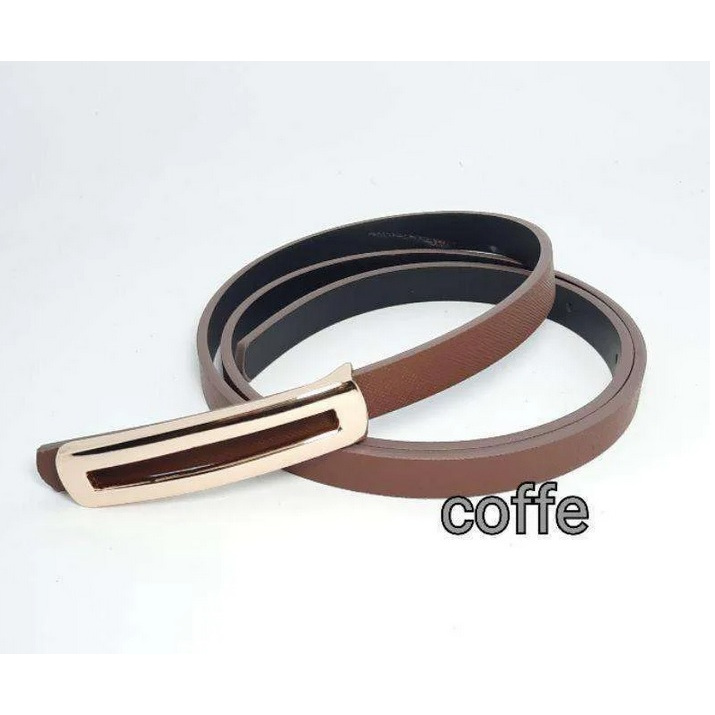 SABUK WANITA KECIL KOREA WARNA COKLAT COFFEE BELT IKAT PINGGANG WANITA