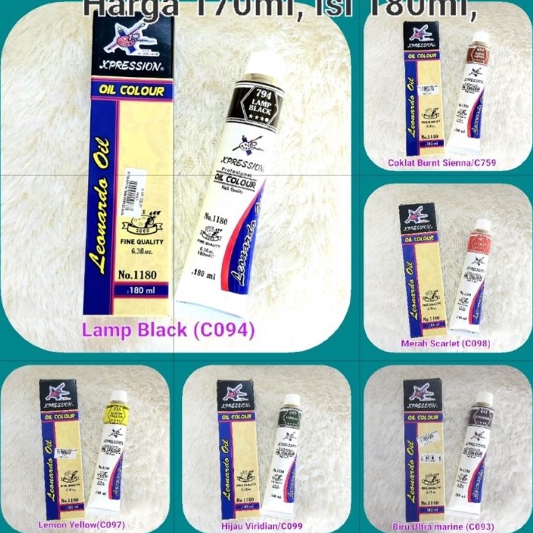 

KODE G3C7 Cat Minyak Leonardo Xpression 18ml Ultra Marine Lemon Yellow Scarlet Viridian Burn Umber dll
