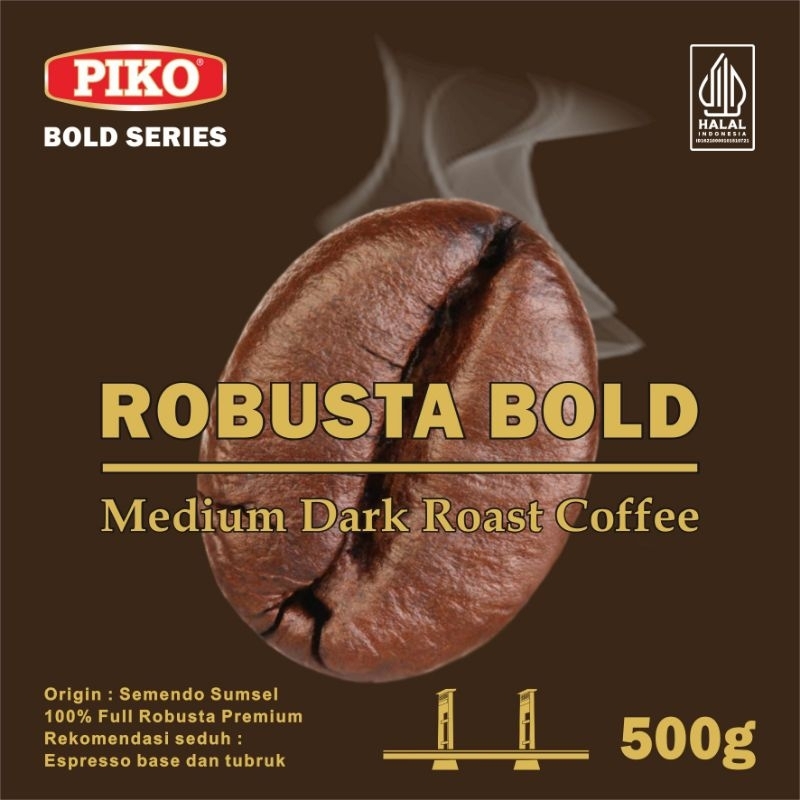 

Kopi Robusta Semendo Premium 500gr Medium Dark Coffee Piko Bold Espresso