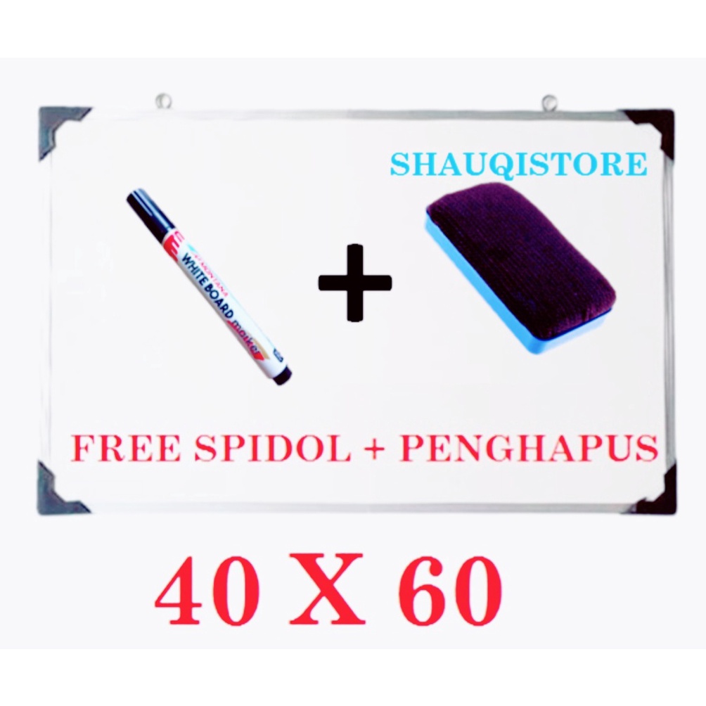 

ART K46D Papan Tulis Whiteboard Blackboard Spidol dan Kapur ukuran 4X6 FREE SPIDOL DAN PENGHAPUS