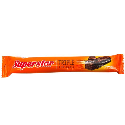 

Superstar Triple Wafer Chocolate kemasan baru (1 box isi 20+1 pcs)