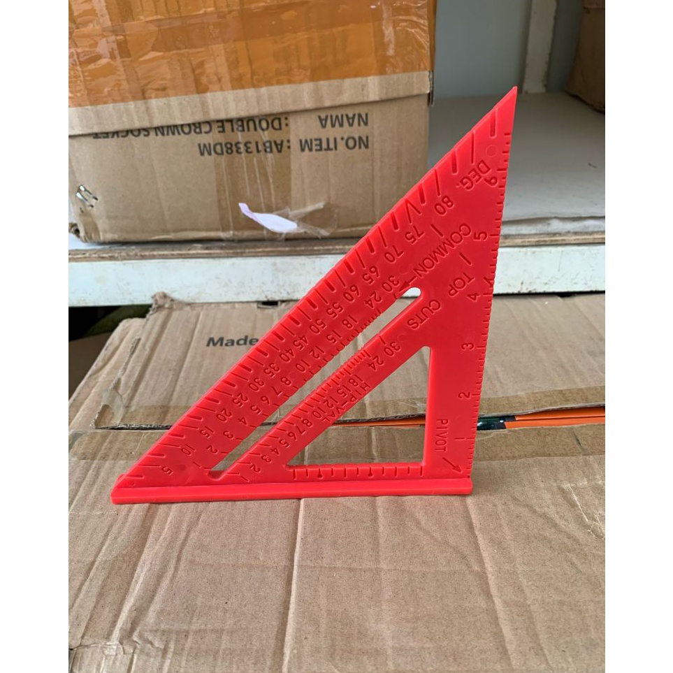 

Produk Trending Penggaris Siku Multifungsi Sudut 9 Derajat Mistar Triangle Ruler Pasekon Penggaris Tukang Aluminium