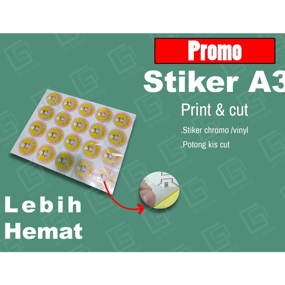 

Lebih Keren CETAK STIKER LABEL KEMASAN LABEL MAKANAN A3 CHROMO CUTING