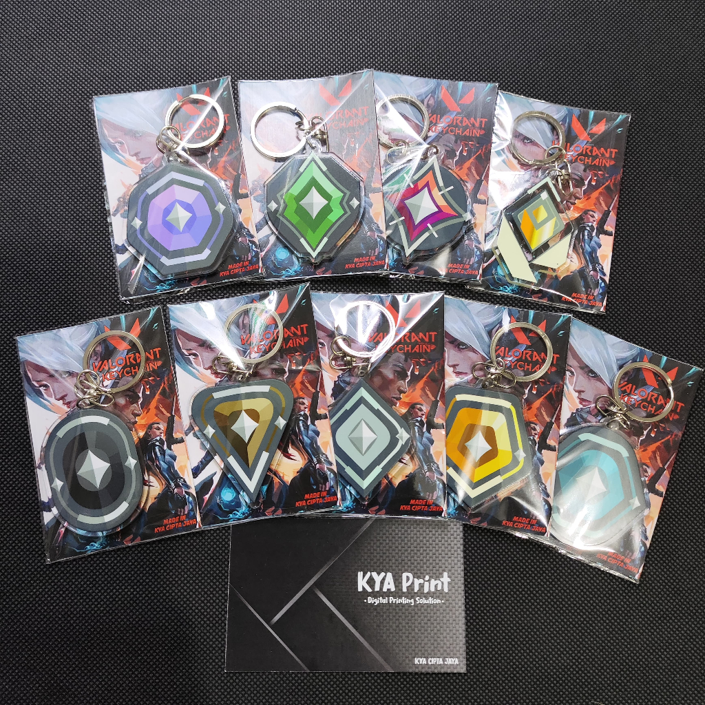 Keychain Rank Valorant / Gantungan Kunci Akrilik Valorant Premium