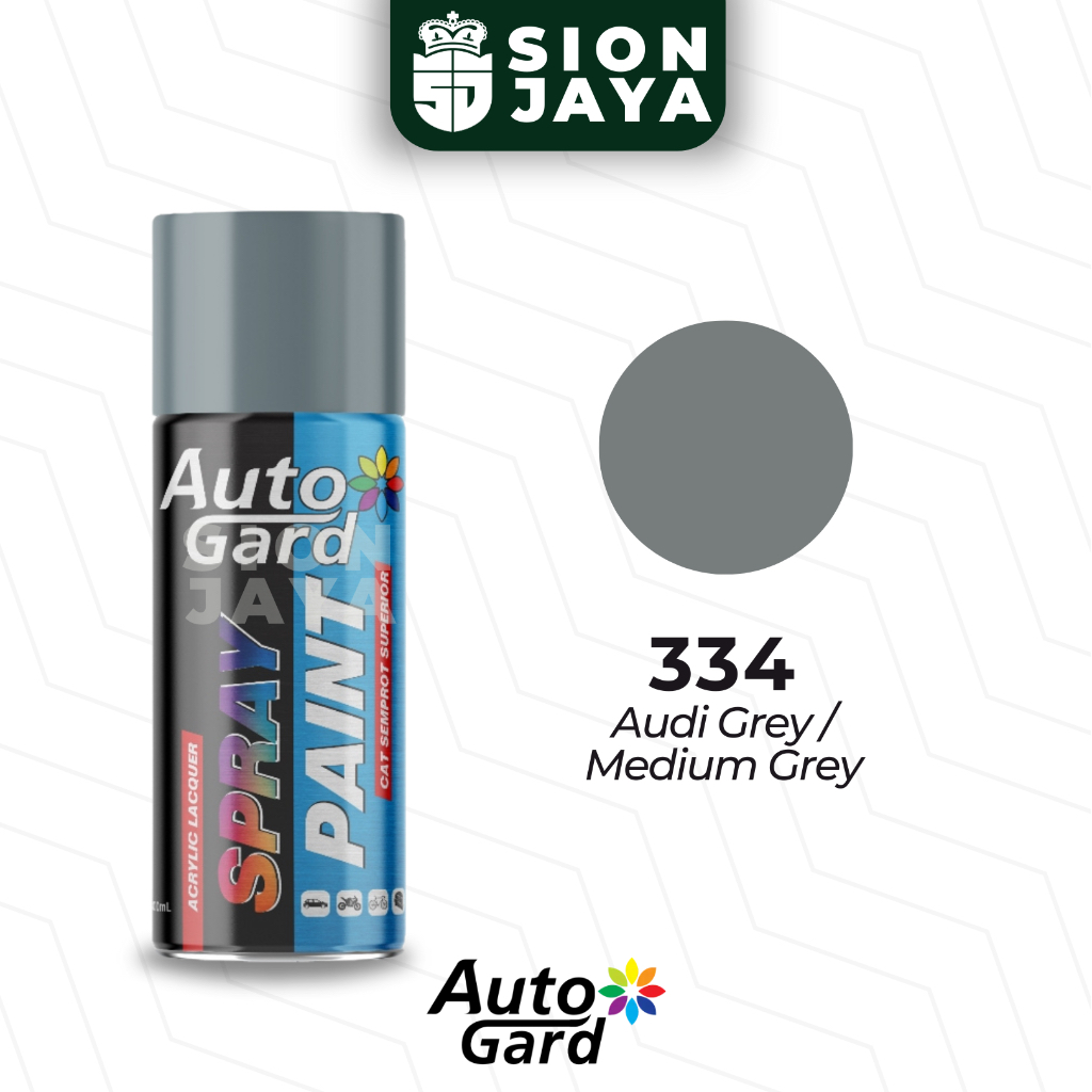 Pilox / Pylox / Cat Semprot Autogard Abu- Abu 300ml 334 Audi Grey /  Medium Grey