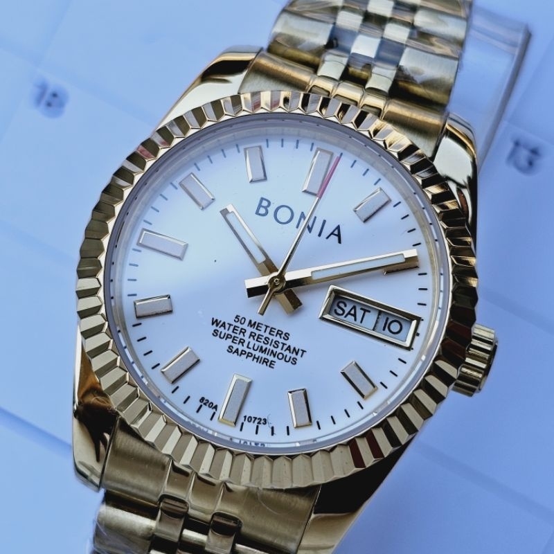 Bonia BNB10723 Gold Tone Original Jam Tangan Wanita Automatic