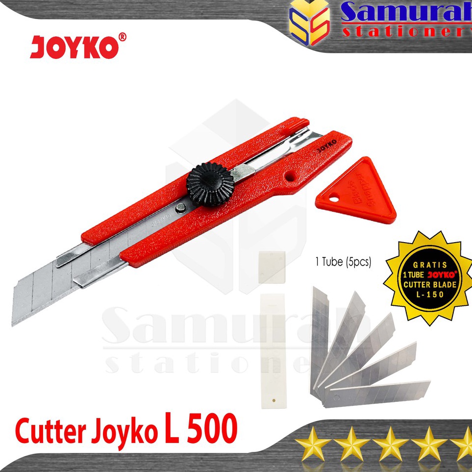 

Top Sale Cutter Besar Joyko L5 Bonus Isi Cutter Pisau Potong Kertas L 5 Cutter Safety Lock JK L5