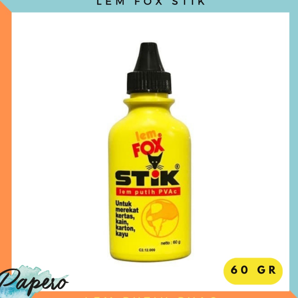 

Pasti Update Lem Fox Stik PVAc Lem Kertas Anak Sekolah 6 gr