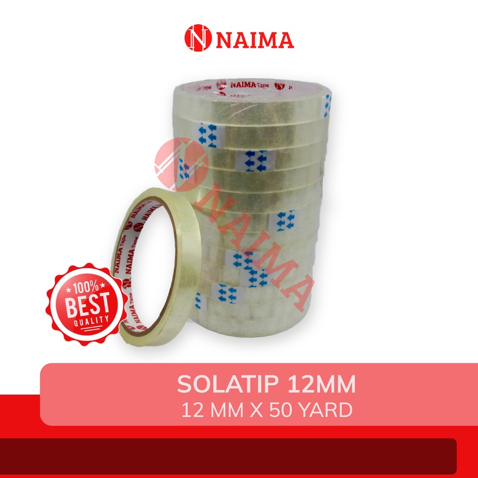 

Diskon Gembira 12 pcs ISOLASI SOLATIP BENING SELOTIP 12 mm 12 INCH x 5 YARD