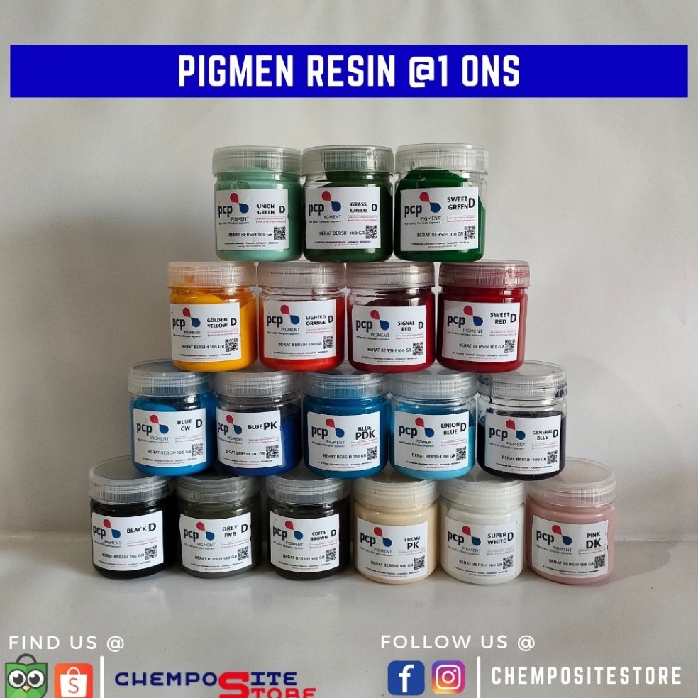 

ART I54Q pewarna resin fiberglass pigment pewarna resin bening cat RESIN fiberglass 1 gr