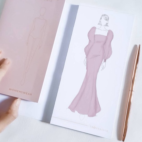 

KODE I7H6 Buku Sketsa Fashion Design Marker Pad Sketchbook Fashion Design