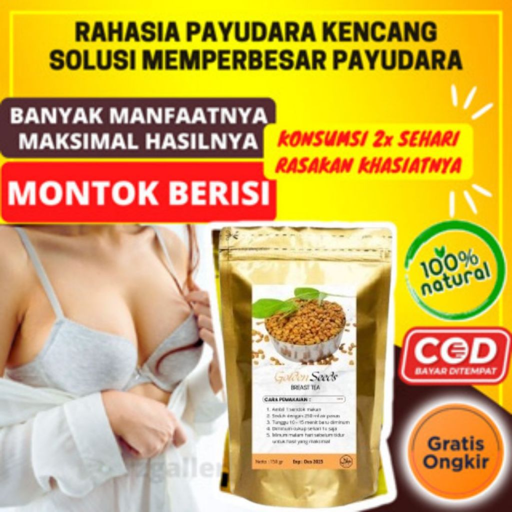 Herbal MS Breast Tea Methi Seeds - Golden Methi - Pembesar PD Ampuh Anti Kendor - COD Gratis Ongkir