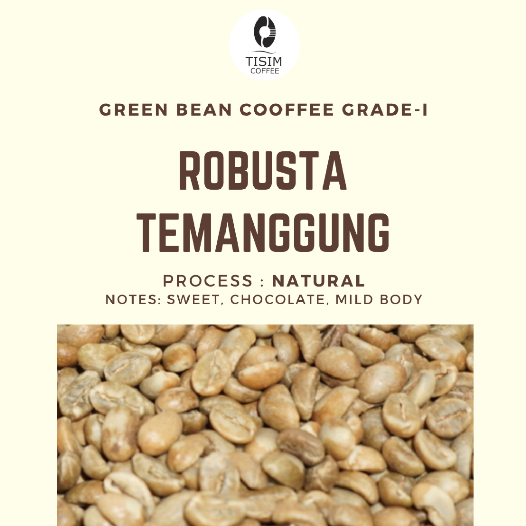 

green bean robusta Temanggung natural 1kg