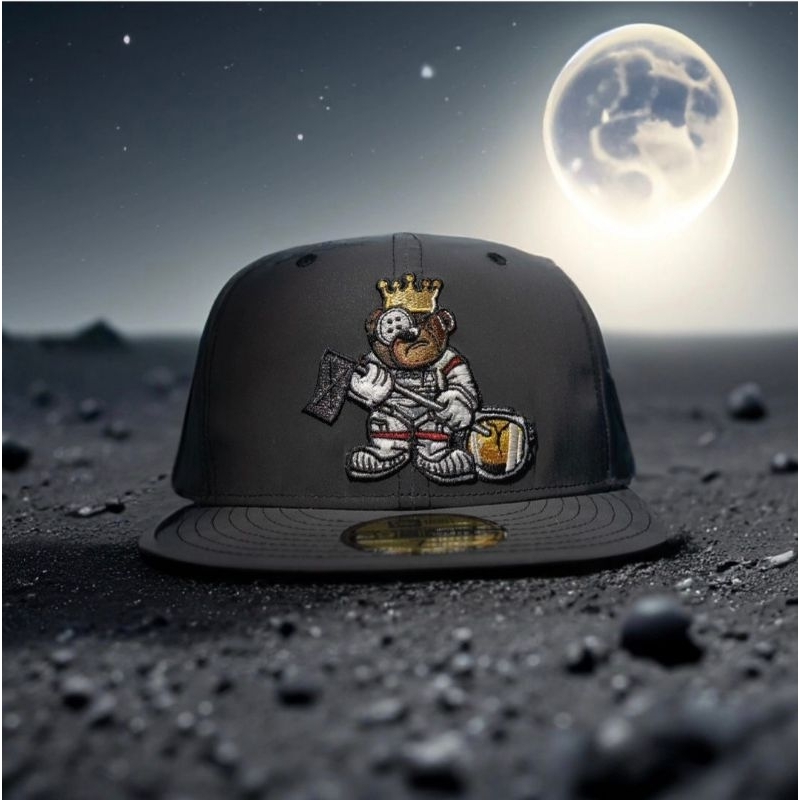 Topi JustFitteds New Era 59FIFTY Berlin Bear ASTRONOUT Reflective n Glow in the dark Size 7½ Limited