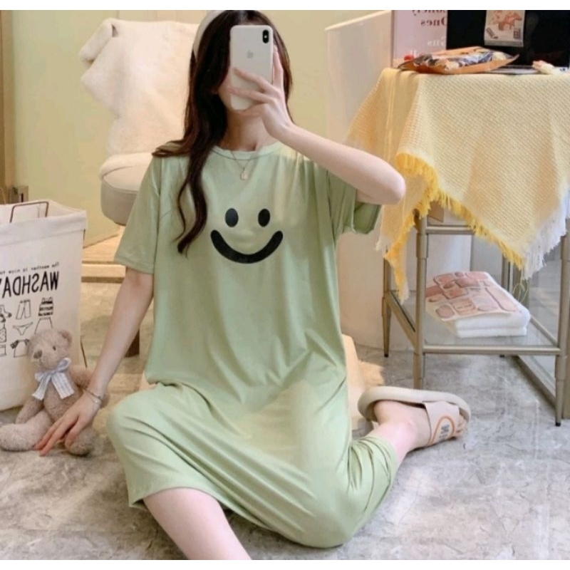 Daster import wanita lengan pendek kekinian