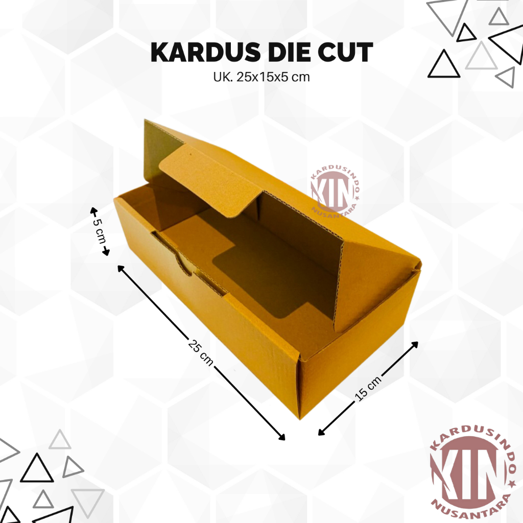 

kardus Die cut polos baru uk 25x15x5 cm