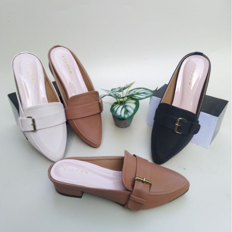 Sandal selop wanita fladeo sendal slop hak matahari