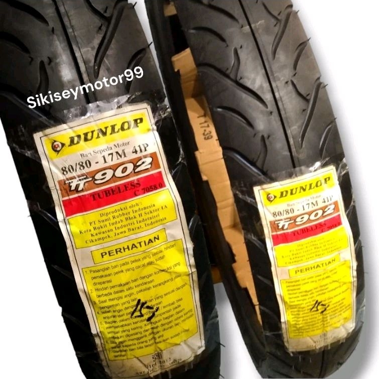 BAN 80/80-17 DUNLOP TT902 TUBELESS.