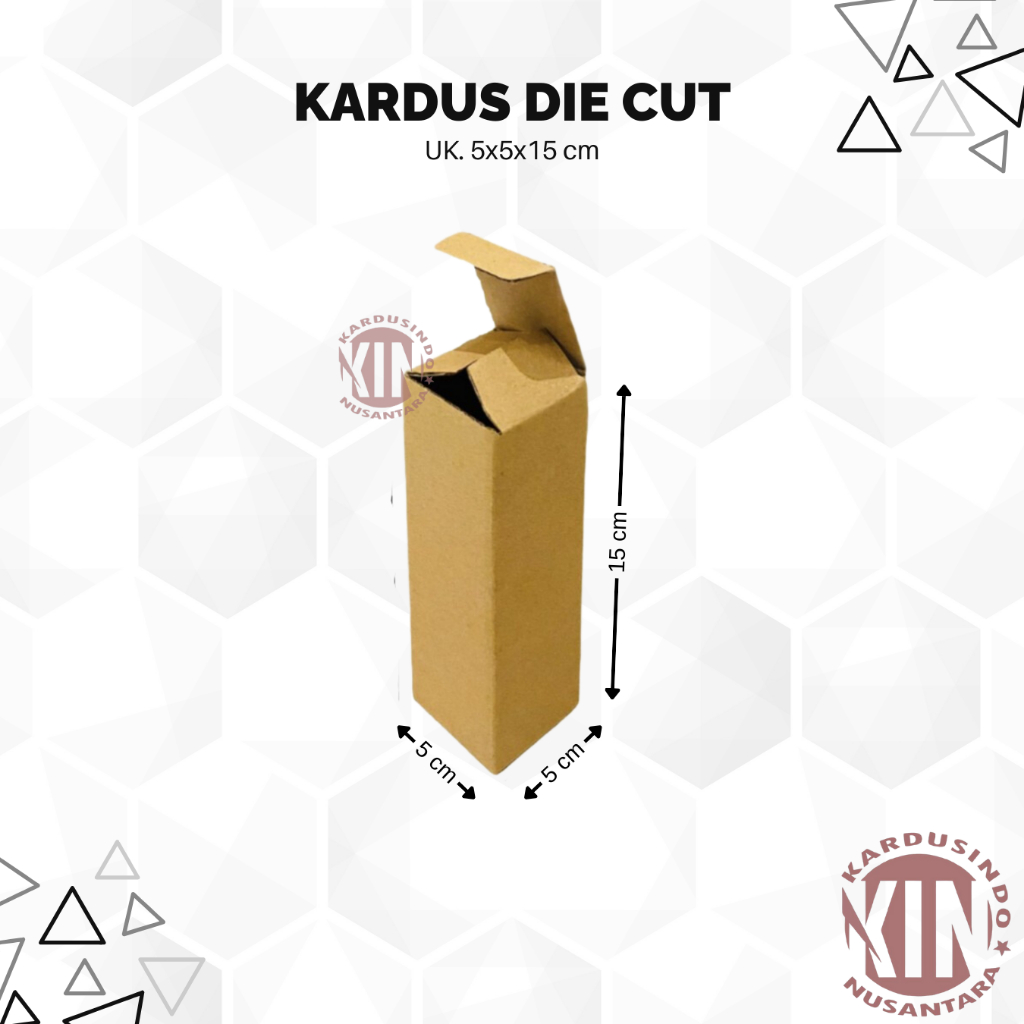 

Kardus die cut polos baru uk 5x5x15 cm