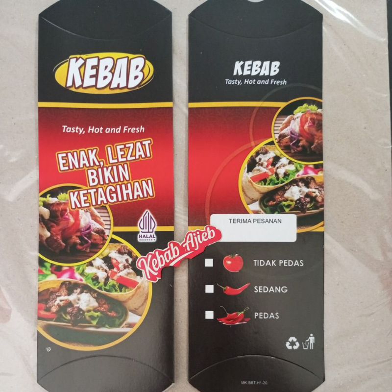 RB Dus Besar Kemasan Kebab (50pcs), Full Colour