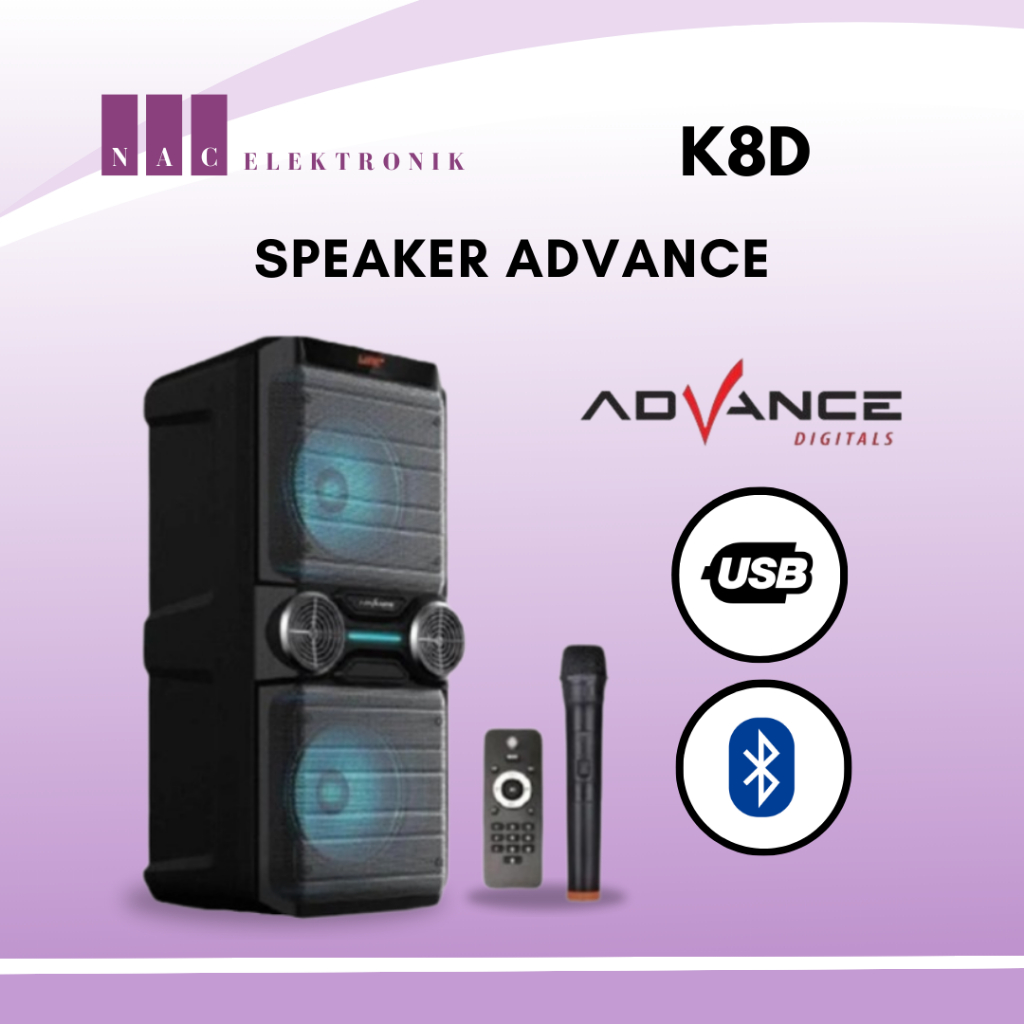 ADVANCE SPEAKER PORTABLE 8 INCH - K8D