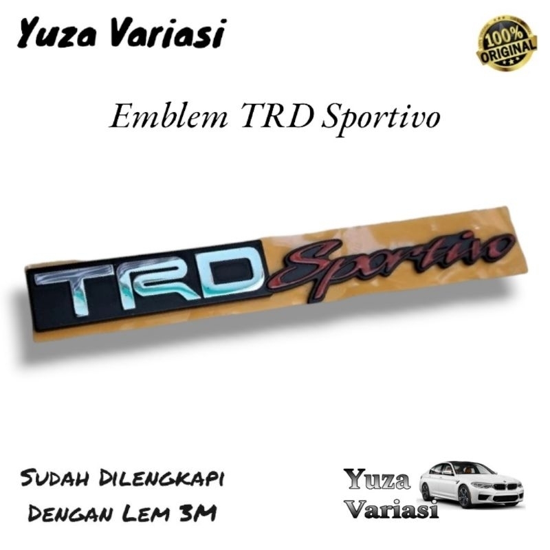 Emblem Bagasi Tulisan Trd Sportivo Original/Logo Tulisan Trd Sportivo Original