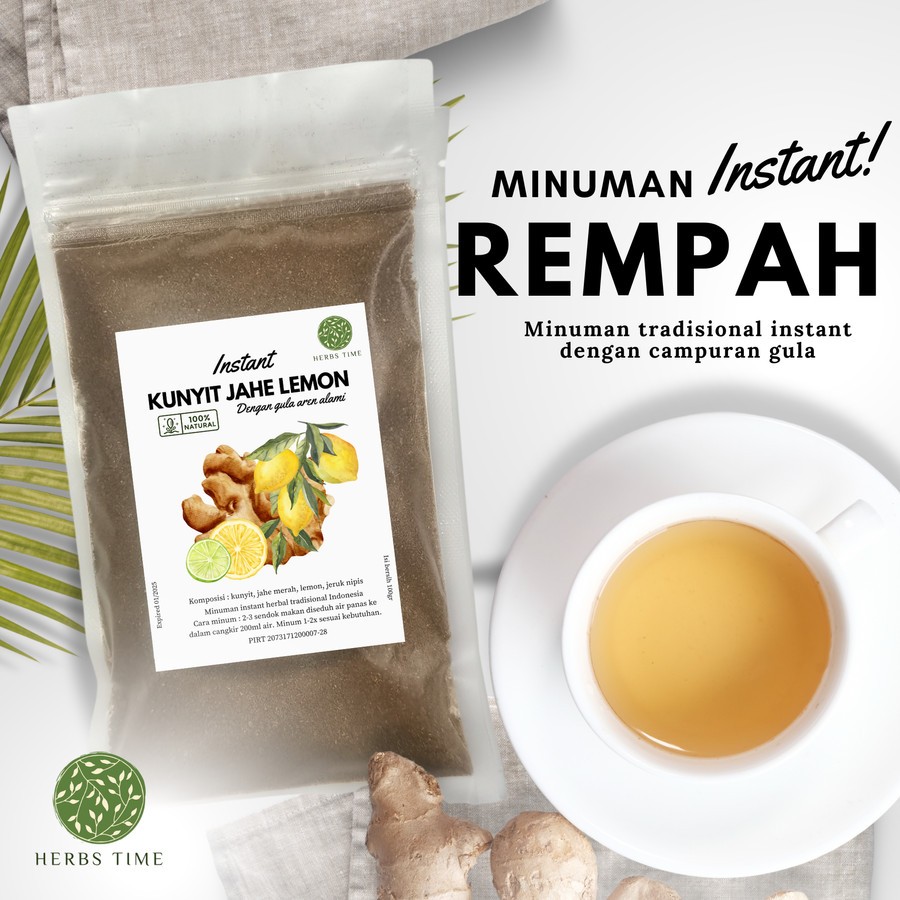 

Minuman Herbal Instan Kunyit Jahe Lemon 100gr (Sudah Manis)