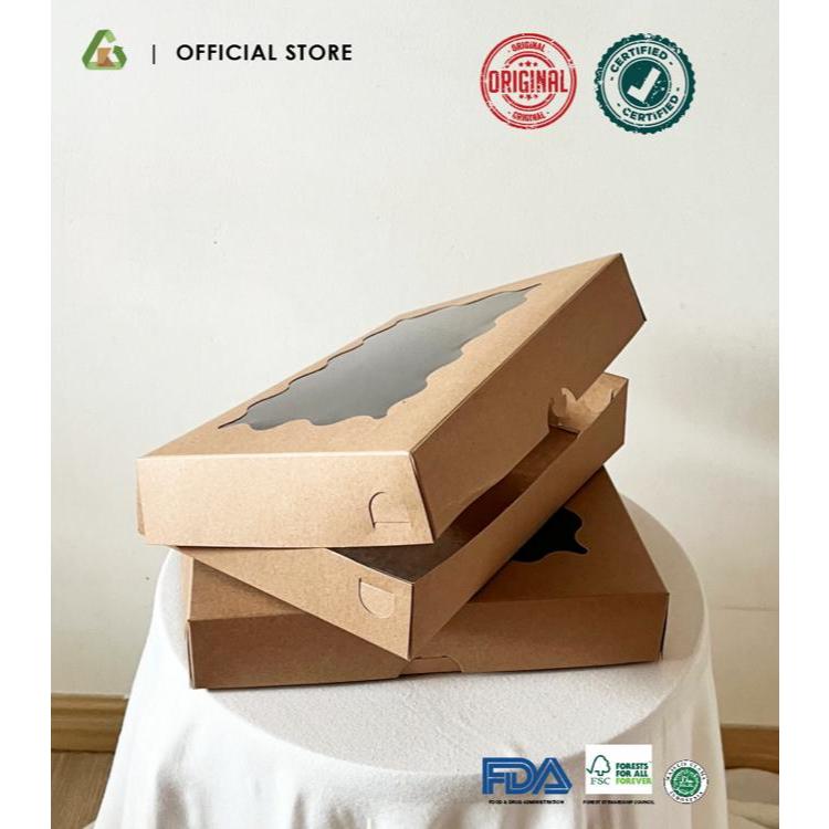 

Box Donat Jendela Kraft & Duplex/ Kemasan Donat isi 6 Laminasi Jendela ( WAJIB MEMBELI EXTRA PACKING)