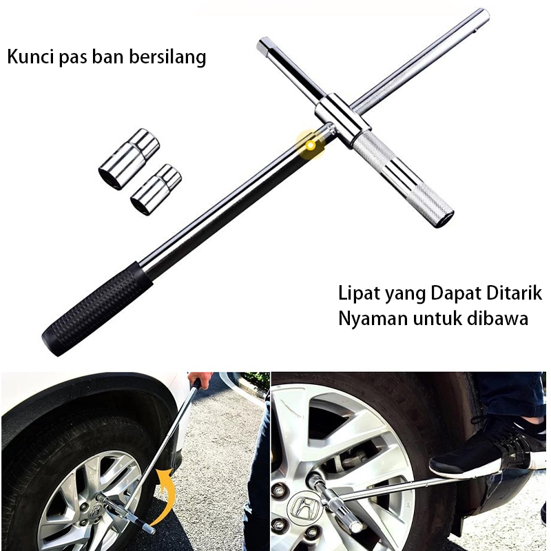 Kunci Ban Mobil Telescopic / Kunci Roda Mobil / Kunci Roda Palang Ban