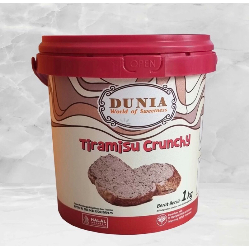 

DUNIA SPREAD CRUNCHY TIRAMISU 1 KG PAIL