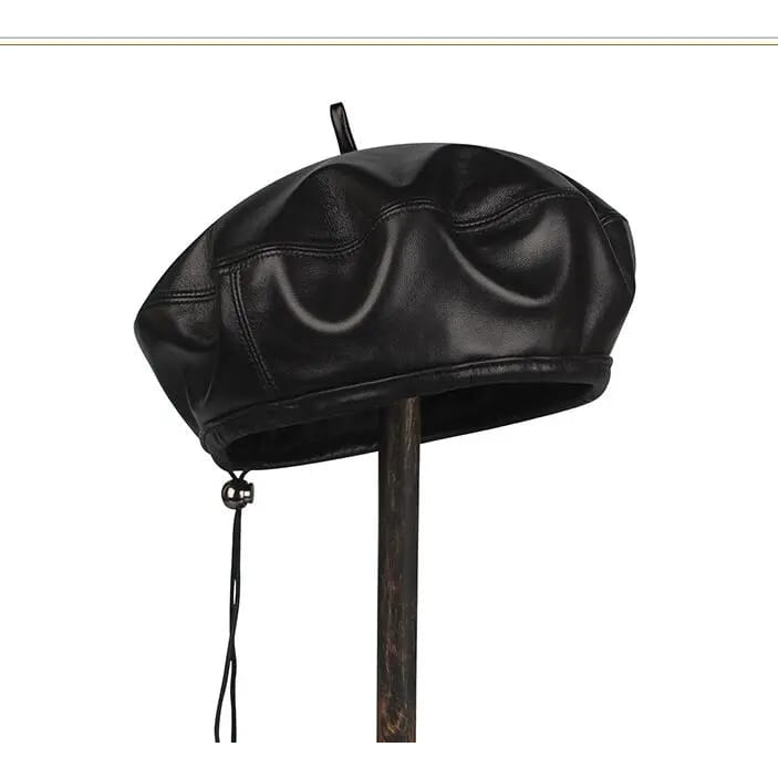 Topi Wanita Kulit Asli Garut - Topi BARET Kulit asli