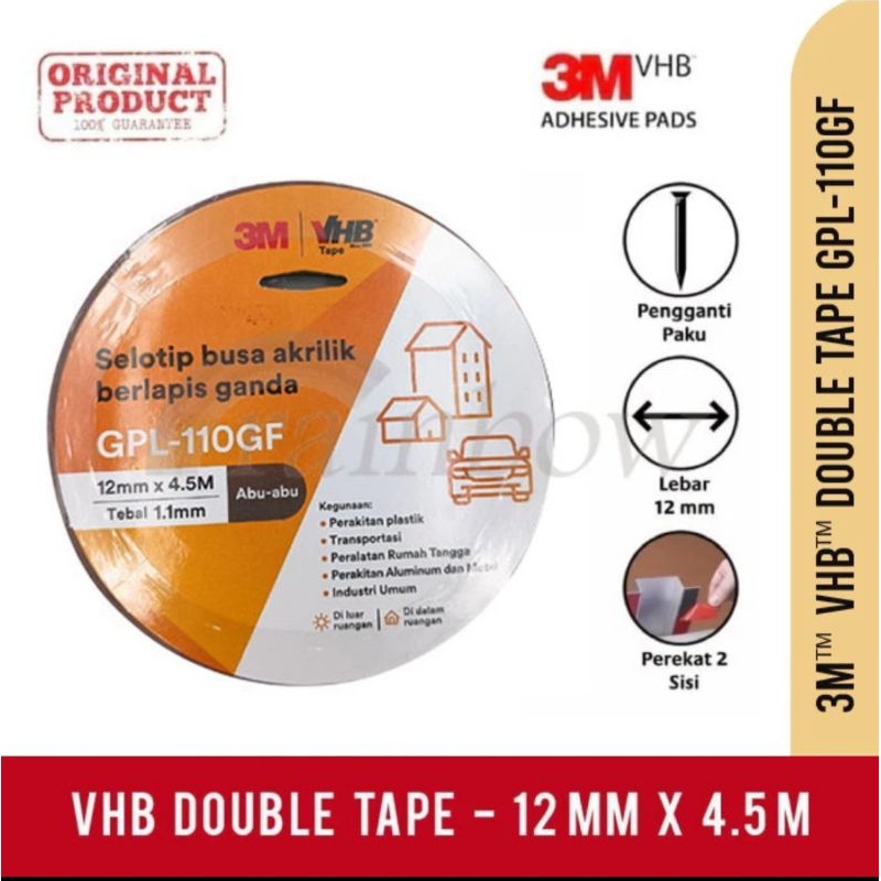

Double Tape 3M VHB 12mm x 4,5mtr