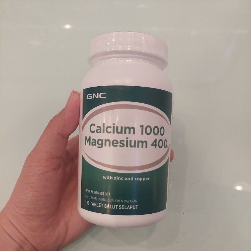 gnc calcium 1000 magnesium 400 isi 180 tablet / gnc calcium magnesium