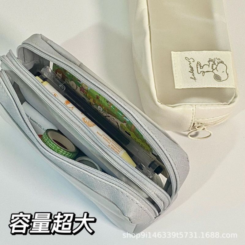 

snoopy pensil case transparan multilayer / tempat pensil multifungsi serbaguna