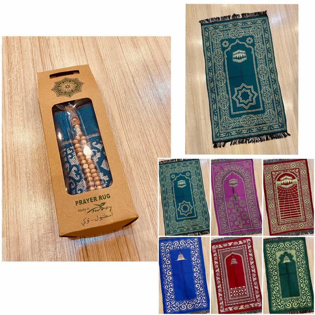 Paket Hampers Souvenir Merinos Tasbih box Prayer Rug