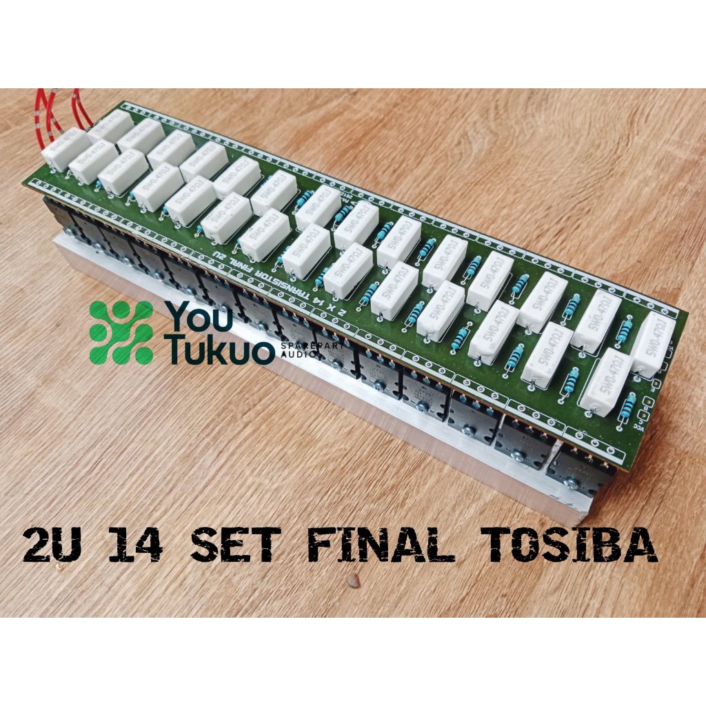 HEATSINK 2U PLUS TRANSISTOR FINAL 14 SET SIAP PAKAI.