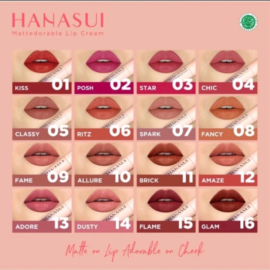 [BEST SELLER] Original HANASUI Lip Cream Mattedorable-4 g-Lip Cream HANASUI Waterproof-Lipstik Matte