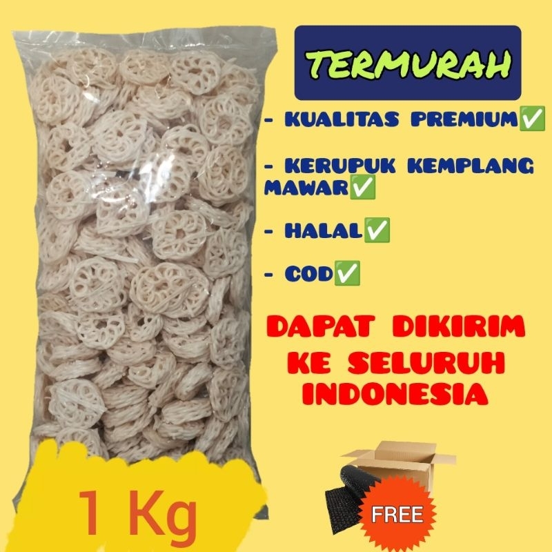 

Kerupuk Kemplang Palembang mentah 1 kg/500 gr, cocok dijadikan pelengkap makan maupun camilan saat berkumpul bersama keluarga dan teman.