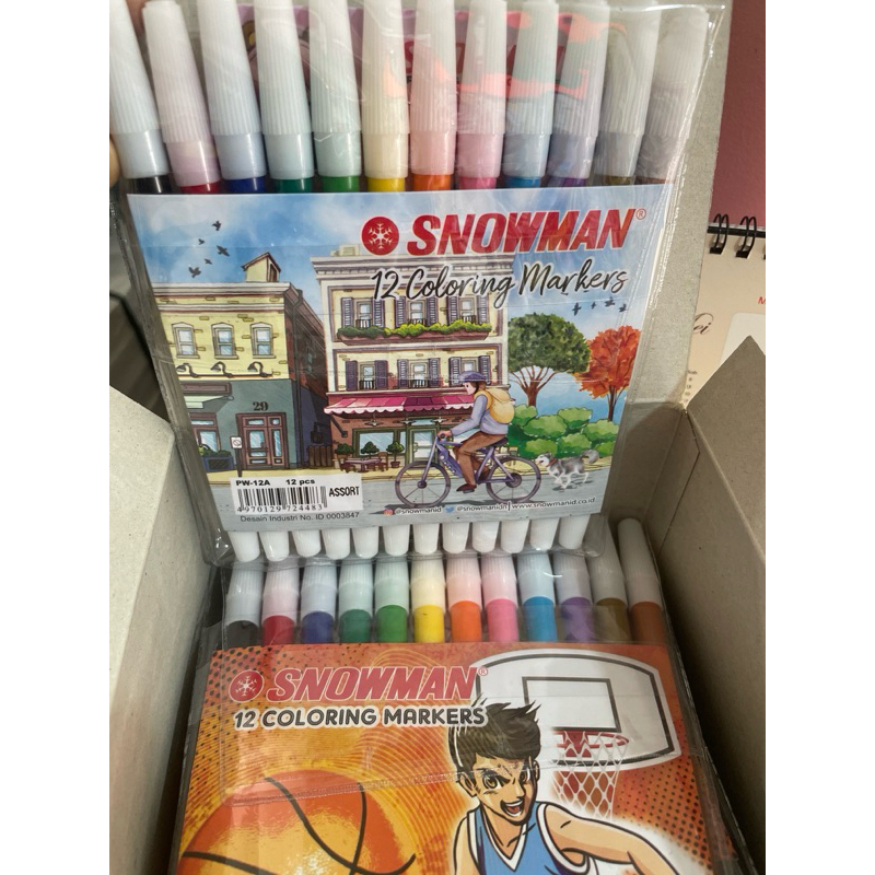 

Snowman Marker isi 12 warna