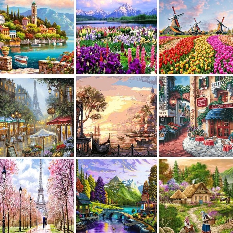 

KODE U7G4 Canvas Paint By Number Kit Digital Oil Painting DIY Paint By Number