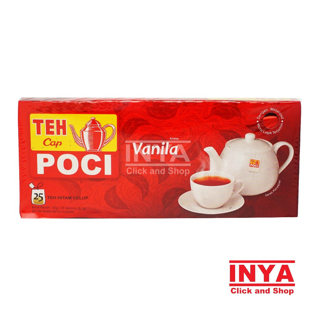 

Teh Cap Poci Teh Hitam Celup Wangi Vanila 50g/25 TeaBag BOX - Teh Hitam - Tea