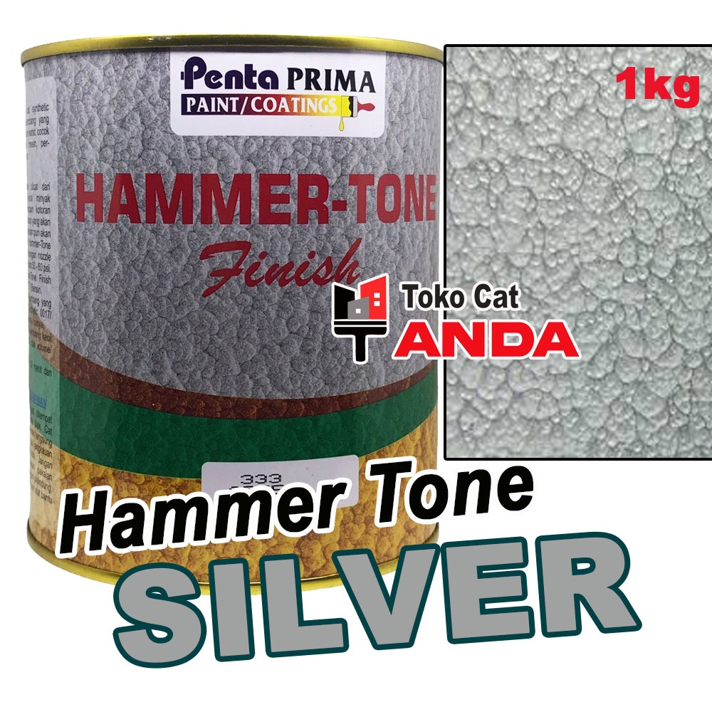 Hammertone Silver Penta - Cat besi tempa HItam Silver Penta