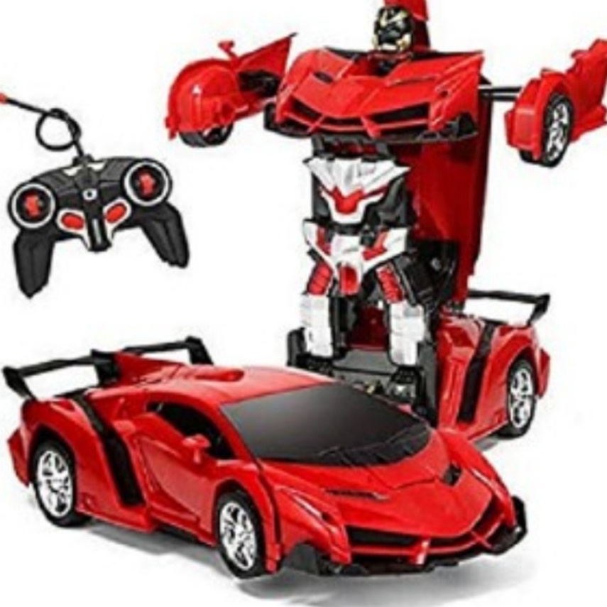 KODE P56J mobil transformer mainan mobil remote control transformer mobil RC baterai charger autobot
